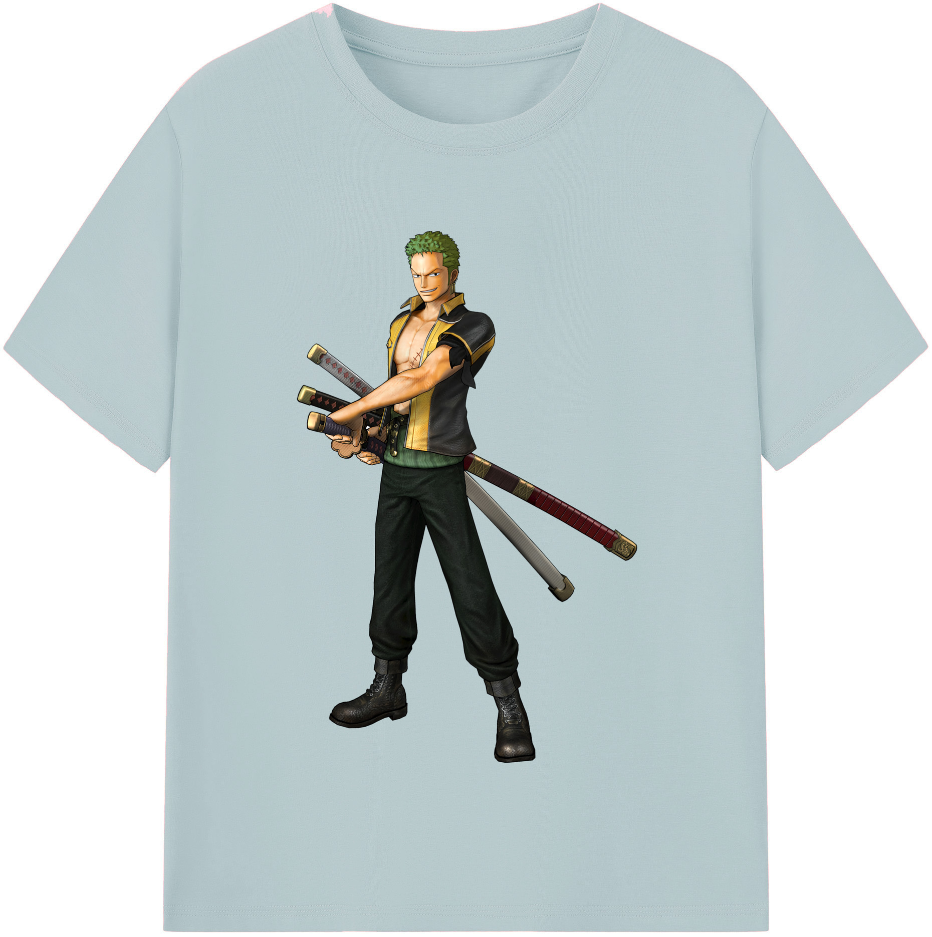 （画像用） ワンピース ロロノア・ゾロ ONE PIECE Roronoa Zoro 綿100％半袖Tシャツ（フロントプリント）